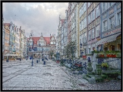 Stare Miasto, Kamienice, HDR, plac, Gdańsk, Zabytkowe